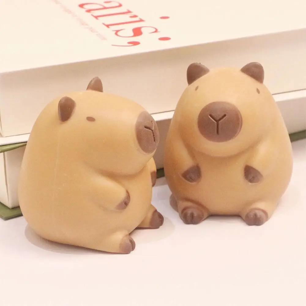 Brown Capybara Squeeze Toy Gift Slow Rebound TPR Squeeze Toys Cartoon Capybara Antistress Decompression Toys Adult 2