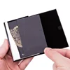 PU Business Card Holder with Magnetic Buckle Stainless Steel Business Card Case Credit Card ID Name Card Sleeve for Men Women 4