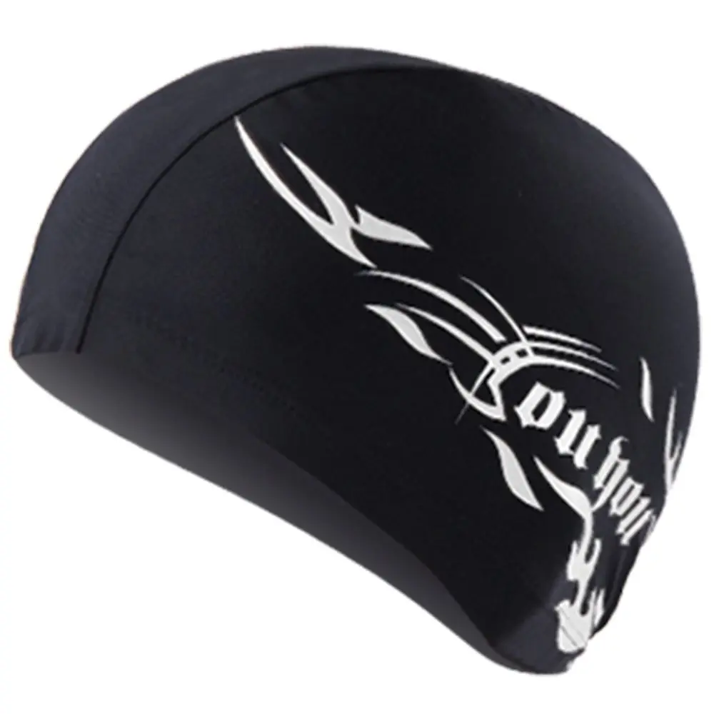 Men Women Swimming Caps Flower Printed Elastic Nylon Ear Protection Long Hair Swimming Pool Hat Ultrathin Bathing Caps Free Size 4