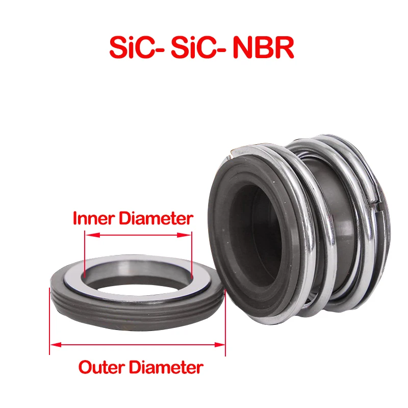 Mg1/109 12/14/15/16/17/18/19/20-110mm sic-sic-Nitril kautschuk Buna (nbr) mechanische Wellen dichtung Einzel feder für Wasserpumpe – Detail 3