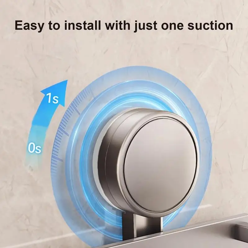 Vacuum Suction Cup Bathroom Shelf Wall Mounted Thickened Aluminum Bathroom Shelves No Drilling Shower Organizer Bathroom Storage 6