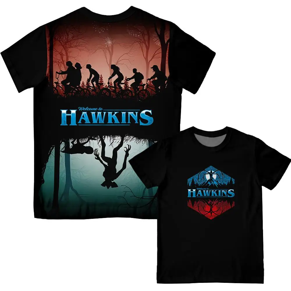 Eddie Munson HAWKINS Bedrucktes T-Shirt Vintage Trendy Unisex Street Y2k Hochwertige Tops Demogorgon Flower Monster Graphic Tee – Detail 4