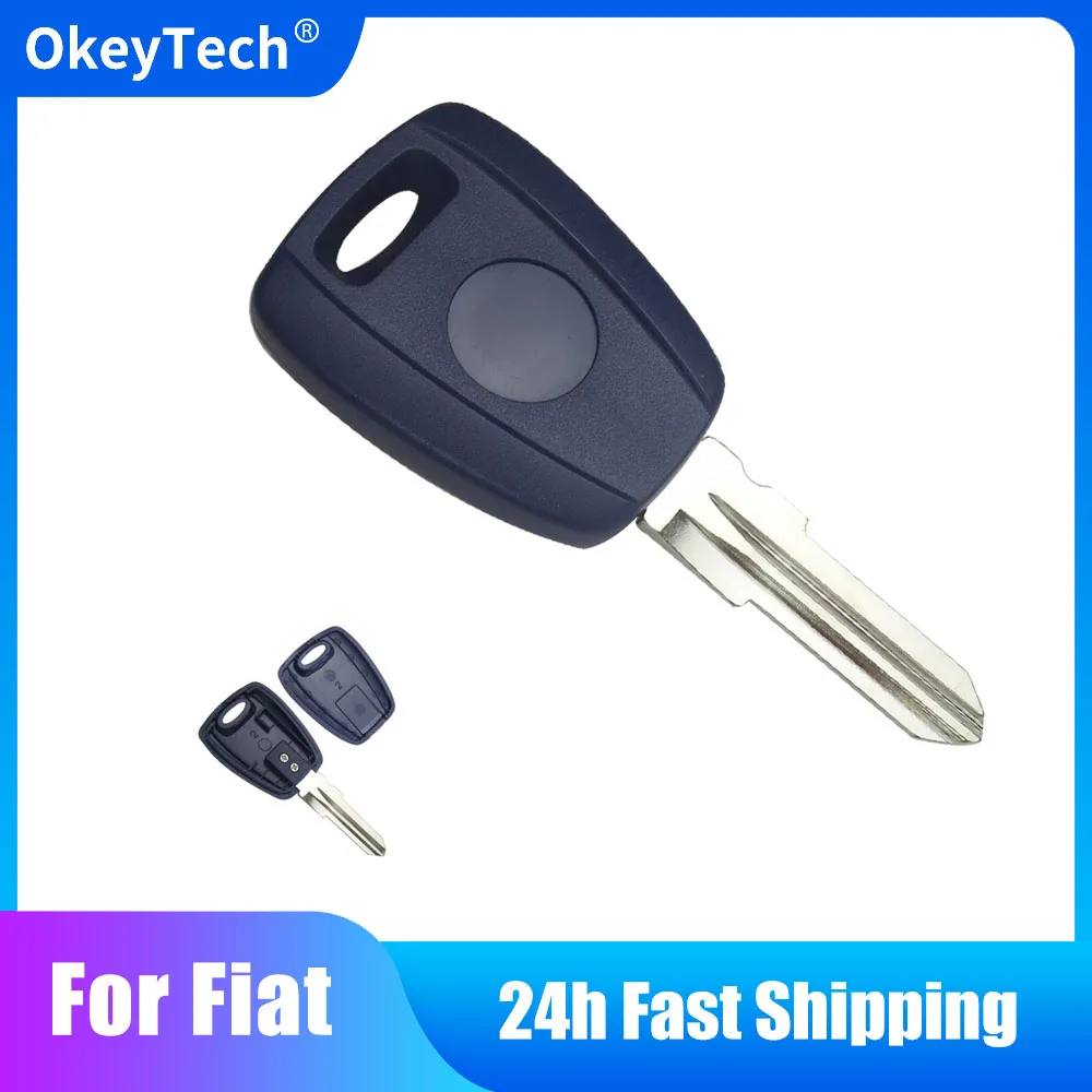 

OkeyTech чехол для ключа транспондера Автомобильная синяя крышка для Fiat Punto Doblo Bravo Seicento Stilo Uncut GT15R Blade