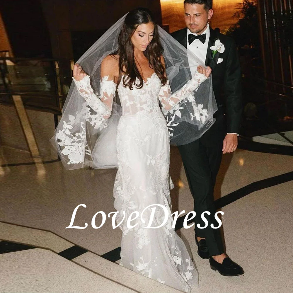 

LoveDress свитер воротник Русалка Свадебные платья для женщин сексуальные с открытой спиной