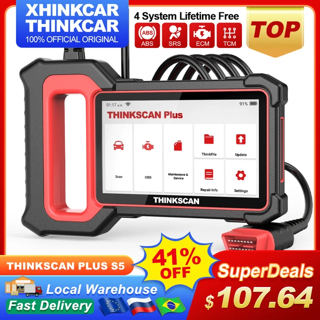 Thinkcar Thinkscan S5 Obd2 Scanner ABS/SRS/Engine/TCM System Diagnoses Code  Reader & Scan Tools Car Diagnostic Tools Lifetime Update 