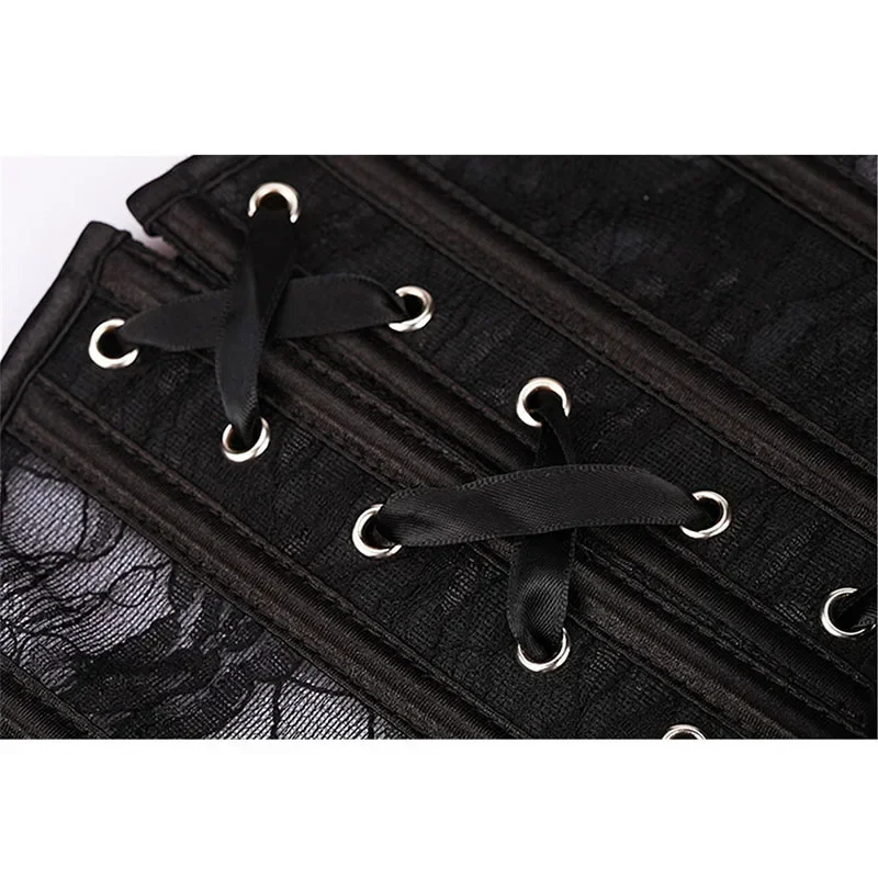 Corset Overbust Bustiers Sexy Corset For Women Lace Perspective Transparent Lingerie Femme Black White corset bustier top waist corset lace corset lace lingerie set