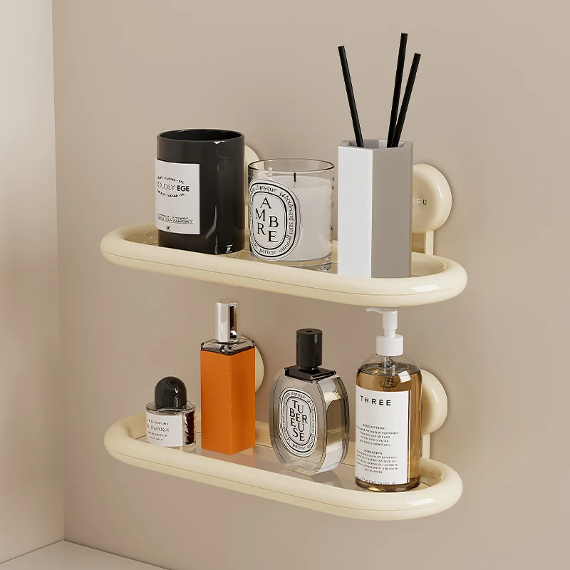 UFORU Bathroom storage shelf perforation-free suction cup wall hanging wall hanging shelf Toiletries and cosmetics storage shelf 3