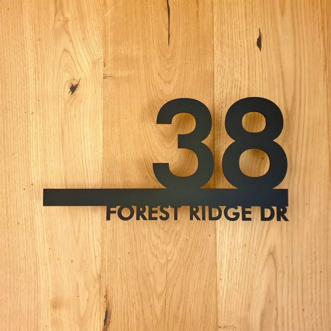 

Modern House Numbers Black Acrylic Custom Name Sign Modern House Floating Sign Door Address 2D Number Plaques Outdoor