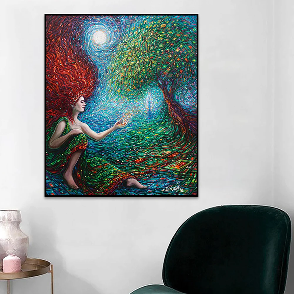 

Abstract Aesthetic Wall Art Canvas Interior Paintings Nordic Mythology Living Room Artwork Modern Poster Pictures Home Decor