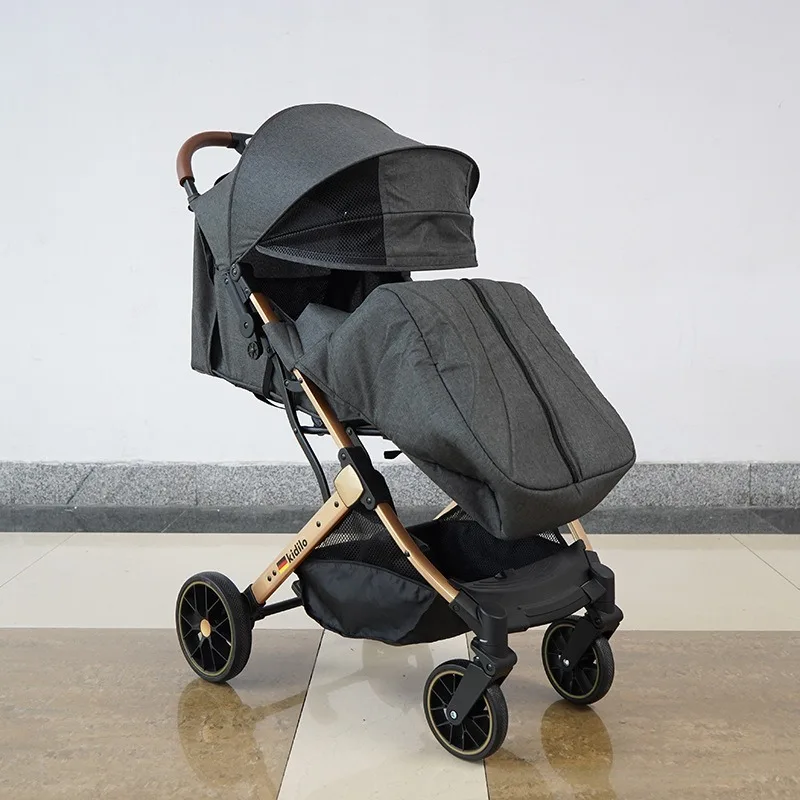 Stroller can sit and lie down, lightweight foldable stroller, multifunctional portable stroller