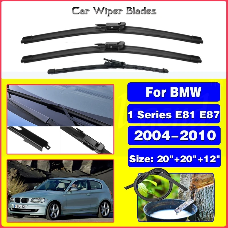 

Wiper Front & Rear Wiper Blades Set For BMW 1 Series E81 E87 116i 116d 118i 118d 120i 120d 123d 130i 2004-2010 20"+20"+12"