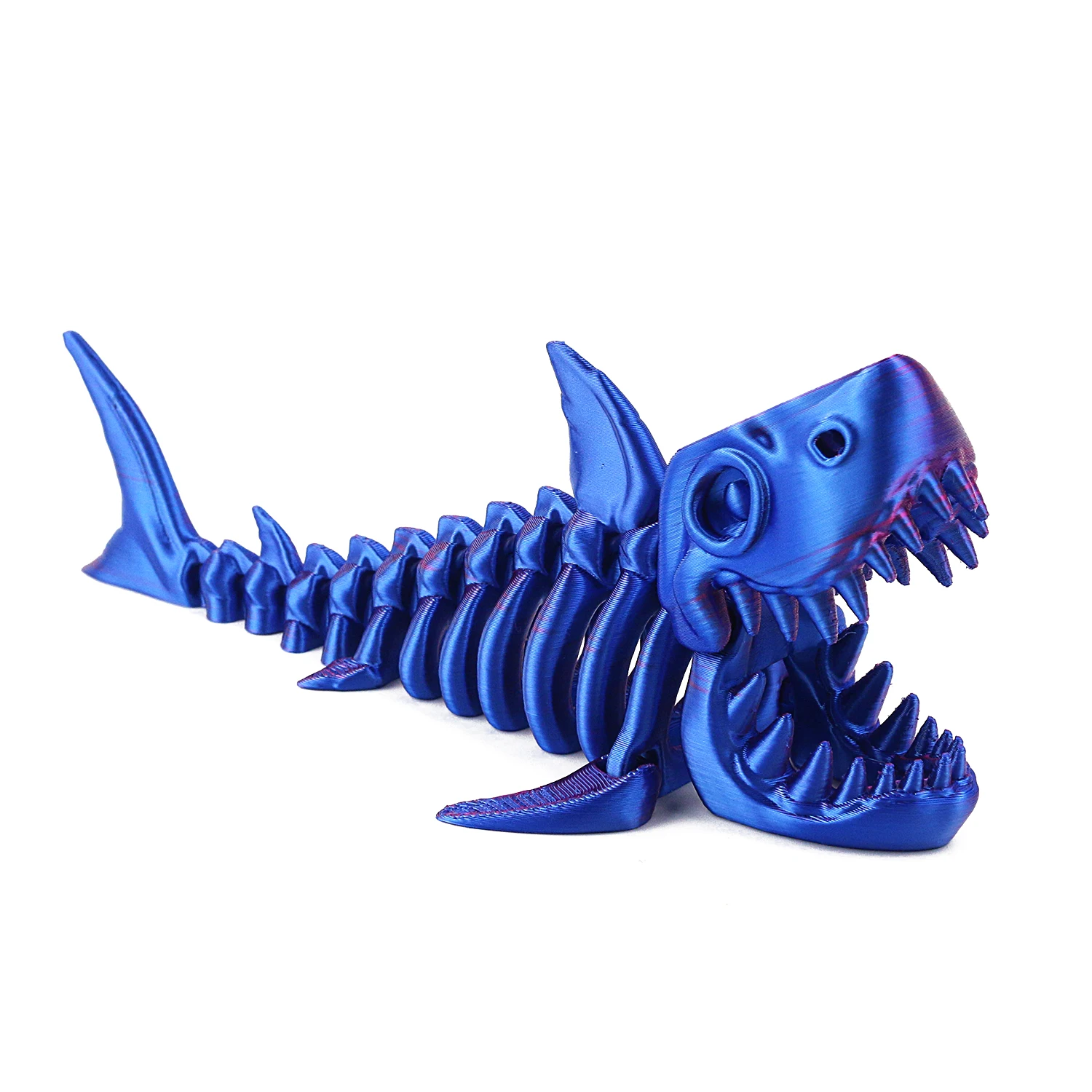 3D shark skeleton joint movable and retractable toy multi-color creative ornament decompression decoration gift fidget toys,puzzle toys,anti stress toys