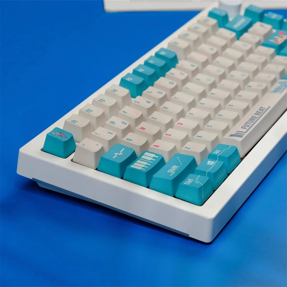 Pbt Dye-subbed Princesa Tecla Caps de Teclado 123 Teclas Grupo Virtual Singer Princesa Perfil Oem Keychron k2 65 75 Anne Gh60 Gk64 Poker - Imagem 2