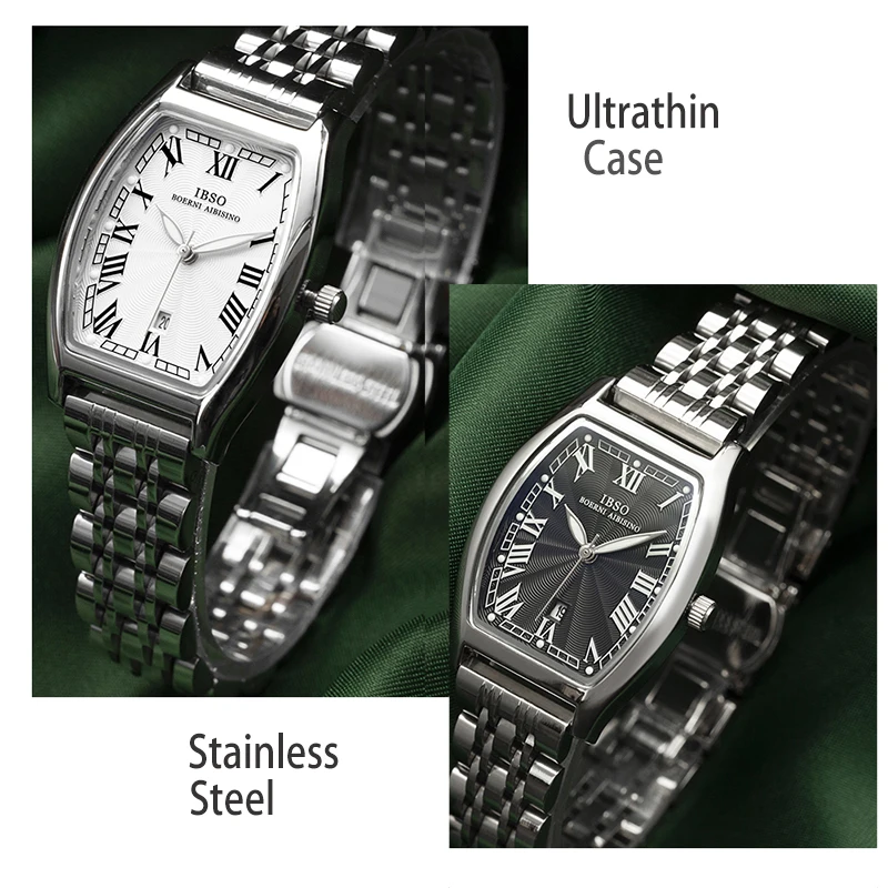 Original Brand Women Watches White Stainless Steel Waterproof Casual Female Hand Clock Luminous Luxury Ladies Wristwatches Black