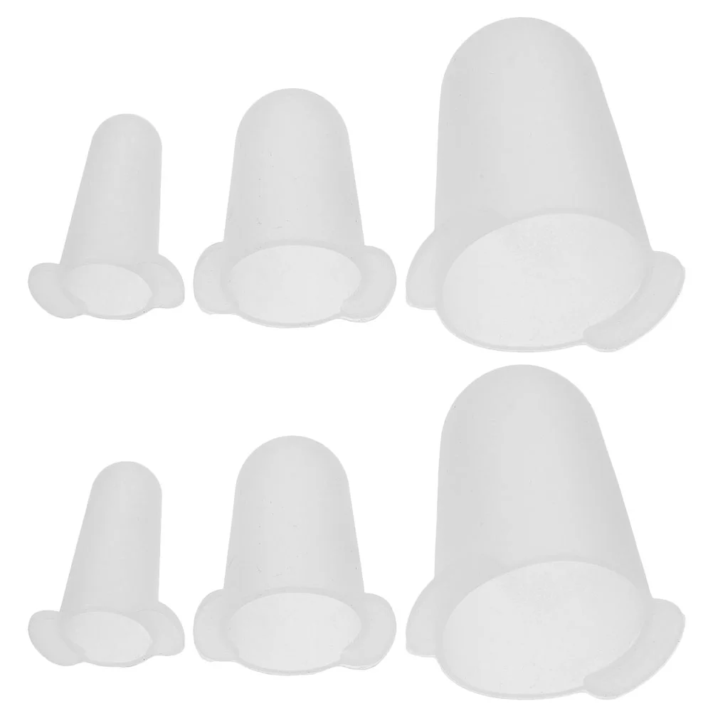 

6 Pcs Cake Protective Cap for Piping Tips Covers Nozzle Decorating Protectors White