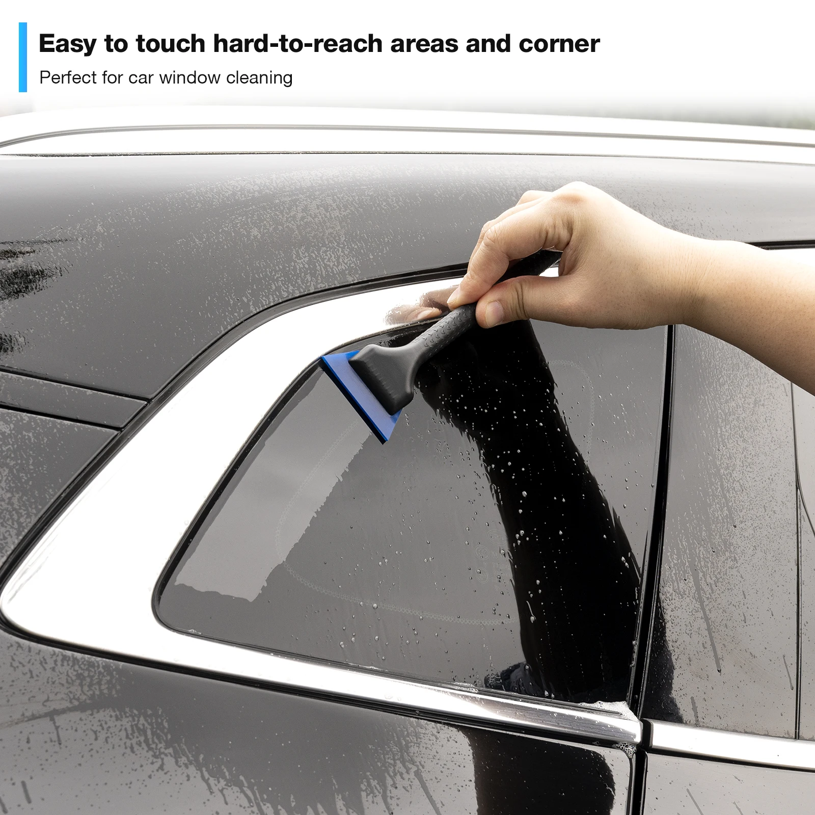 Пластиковый Противоскользящий автомобильный оттенок EHDIS с длинной ручкой, Сменное мягкое резиновое лезвие PPF, зеркальное средство для очистки воды