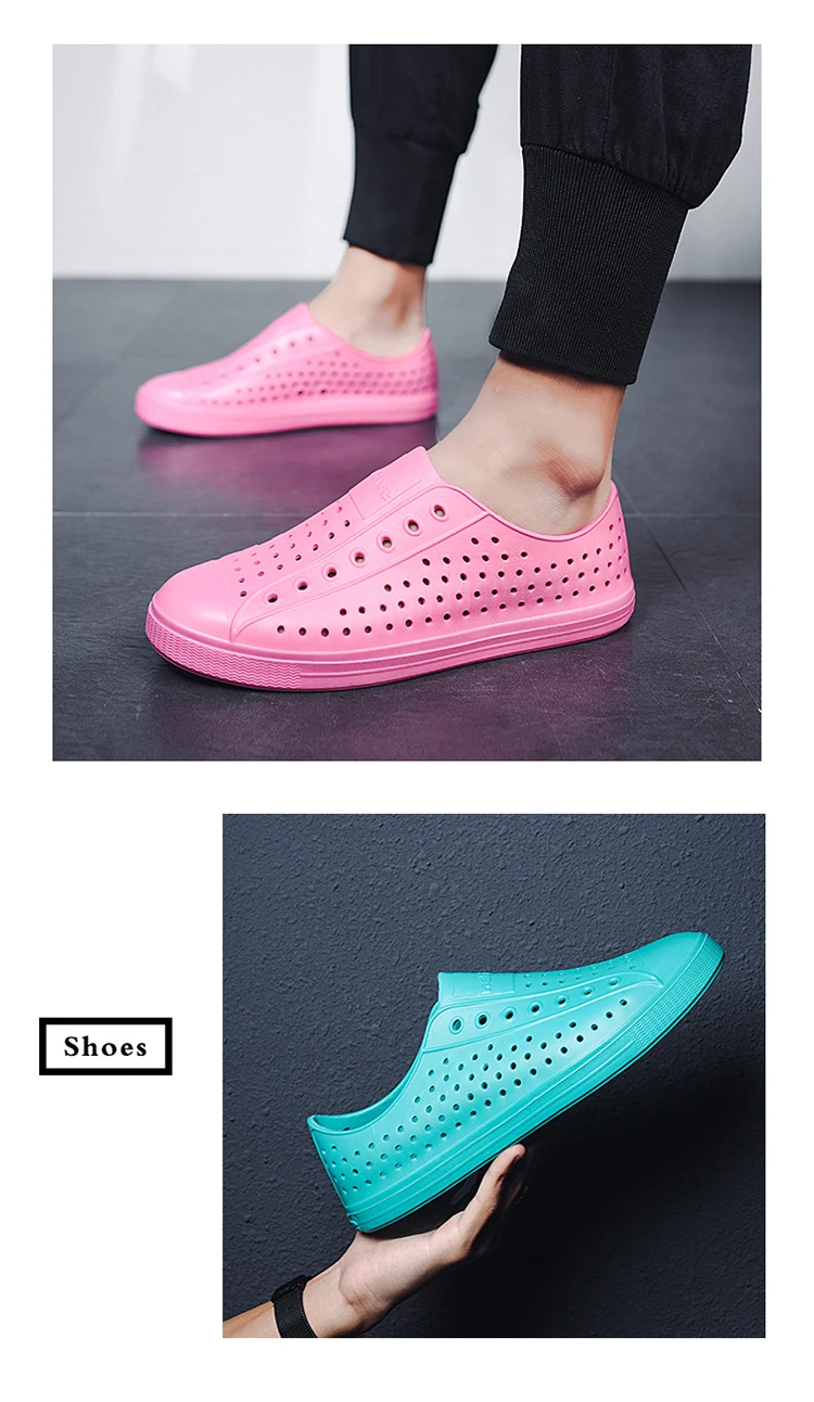 Summer Garden Wooden Sole Baotou Shoes Men's and Women's Universal Quick Drying Sandals Outdoor Anti sli_voghion.com