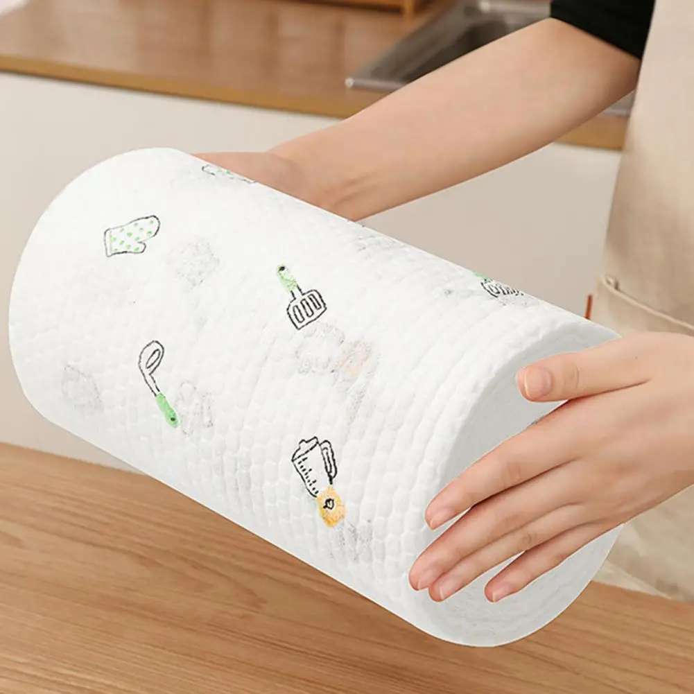 Asciugamano da cucina in pasta di legno naturale rotolo di asciugamani di carta da cucina Super assorbente commestibile a doppio uso straccio pigro riutilizzabile lavabile