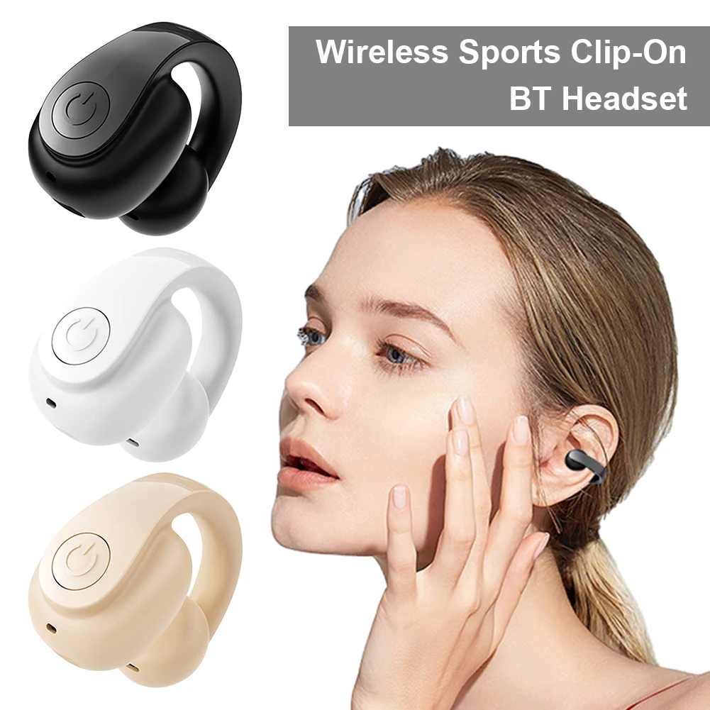 Wireless Noise-Canceling HiFi Stereo Ear Clip Earphones - Waterproof Bluetooth 5.4 Earbuds