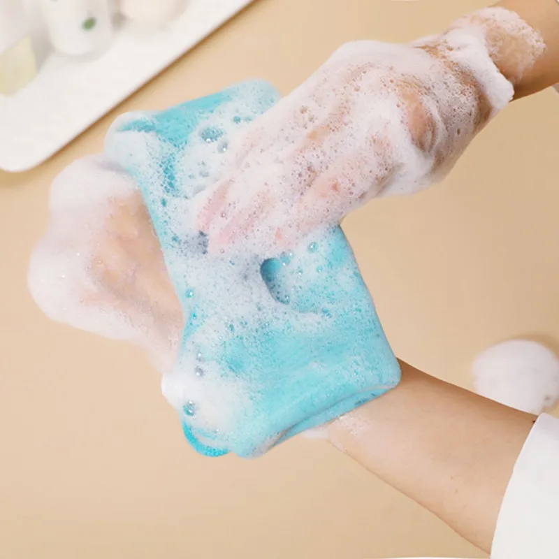 Thickened 6 Layer Foaming Soap Bag Facial Cleanser Mesh Bag Shower Bubble Foam Net Baby Bath Body Washing Cleaning Sponges 3