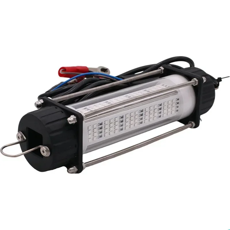 Underwater Light 12V 120W LED Bait Submersible Fishing Waterproof High-Power Fish Underwater White Lure Light Night Fishing Finder