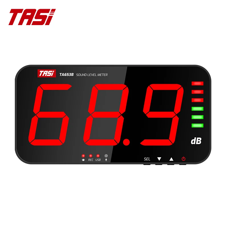 

TASI TA653B Noise Meter with Data Monitoring, Large LCD Wall Mounted Sound Level Meter USB