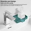 Silicone Soap Tray Self-Draining Soap Pad Multifunctional No-Punch Sink Tray Storage Rack for Bathroom and Kitchen Supplies 2