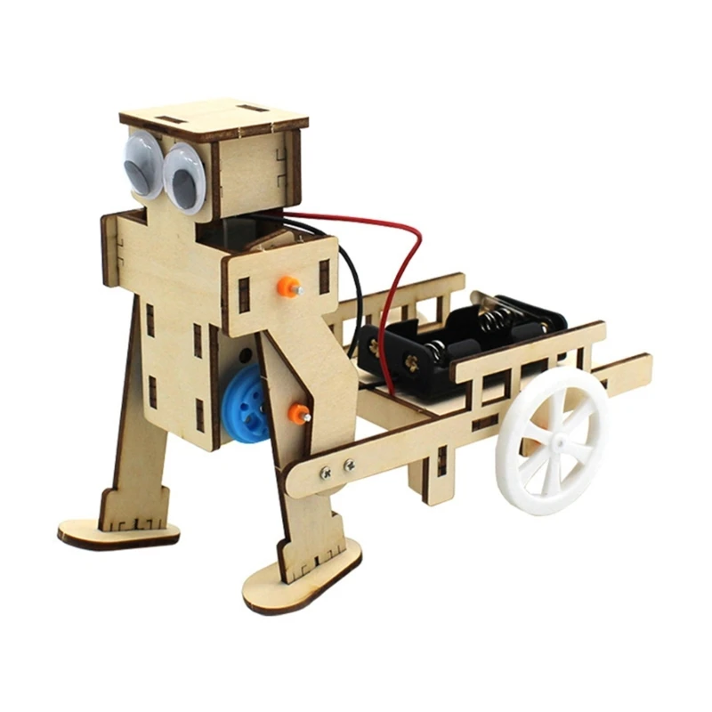

127D DIY Model Kits Robot with Handcart Activity Centers Mechanical Toy Teasers