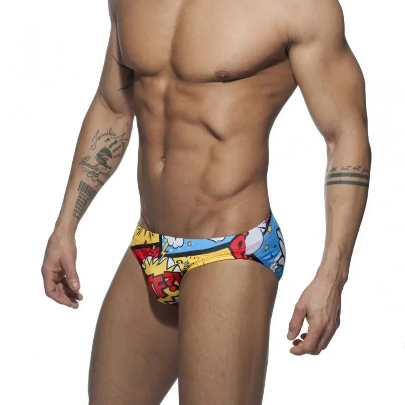 Swim Trunks Men Summer Cartoon Print Quick Dry Beach Shorts