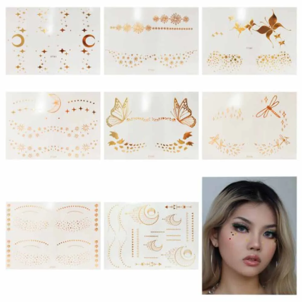 JIANI Butterfly Moon Star Face Stickers Face Makeup Crystal Jewel