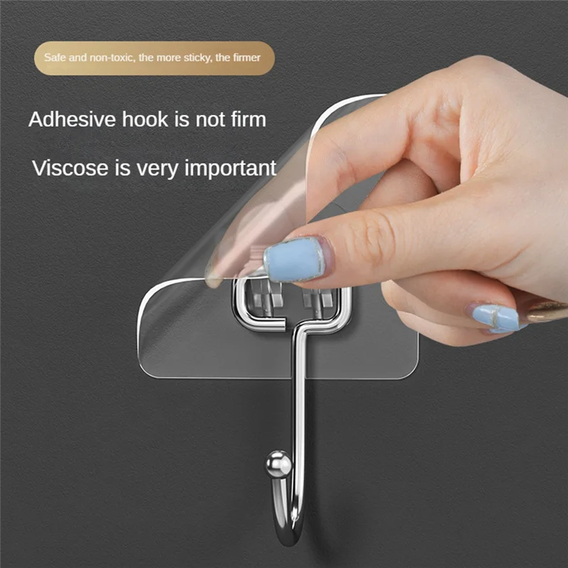 15 PCS Towel Hook Waterproof Transparent Hooks For Hanging Heavy Duty Wall Hooks For Bathroom Shower Kitchen