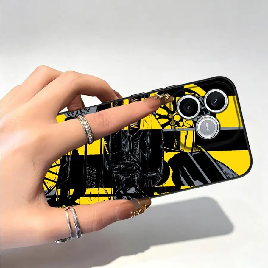 Vibrant Yellow Red Car Design Phone Case Cover