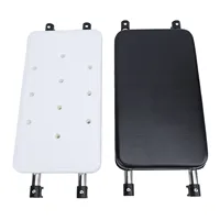 2Pcs Walker Seat Set Strong Load Bearing Black Soft Padded Rest Seat and White Quick Drainage Bath Plate Walker Attachable Seat 2
