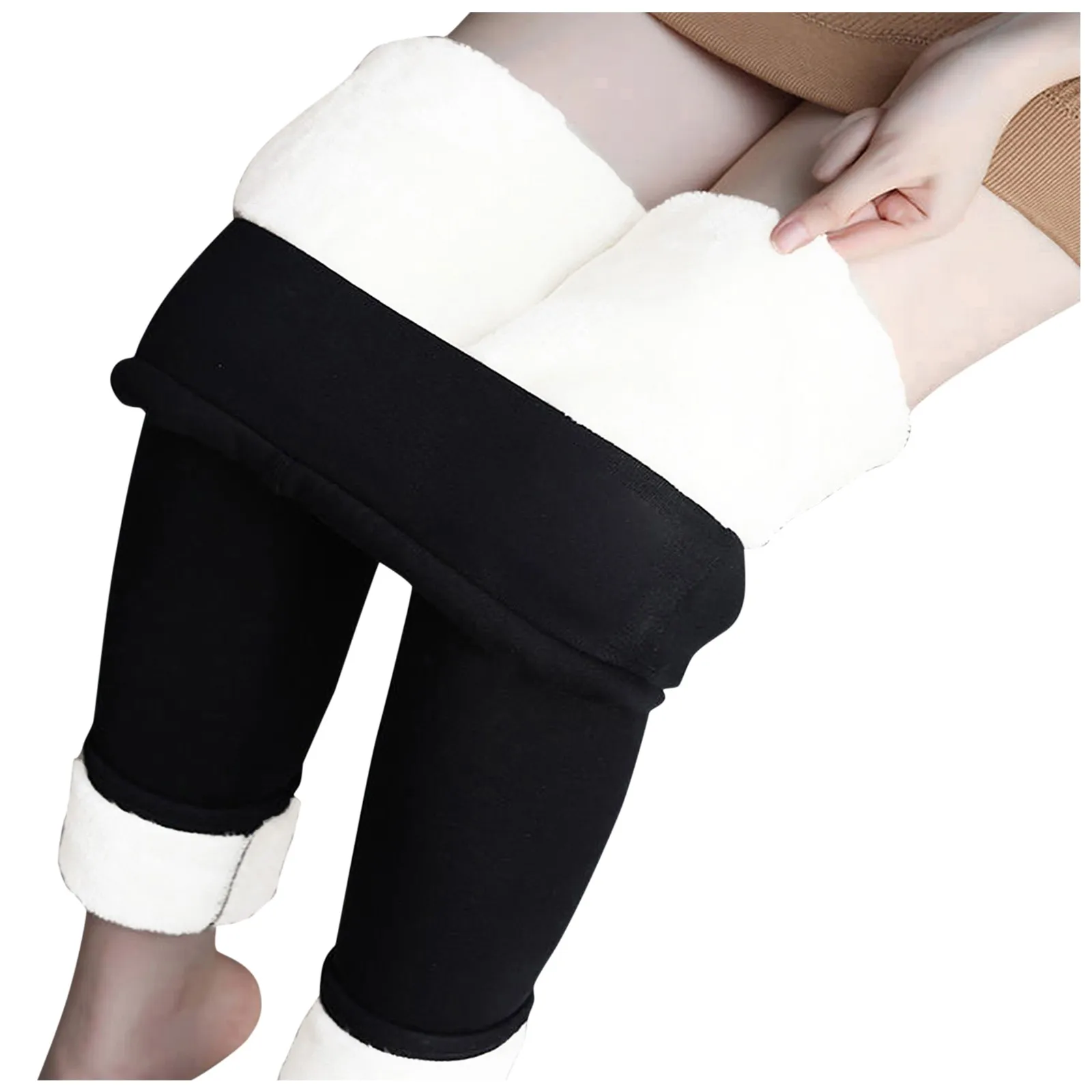 Womens Winter Casual Leggings Elastic Waist Thermal Capris Workout Trousers Thermal Prints Pants