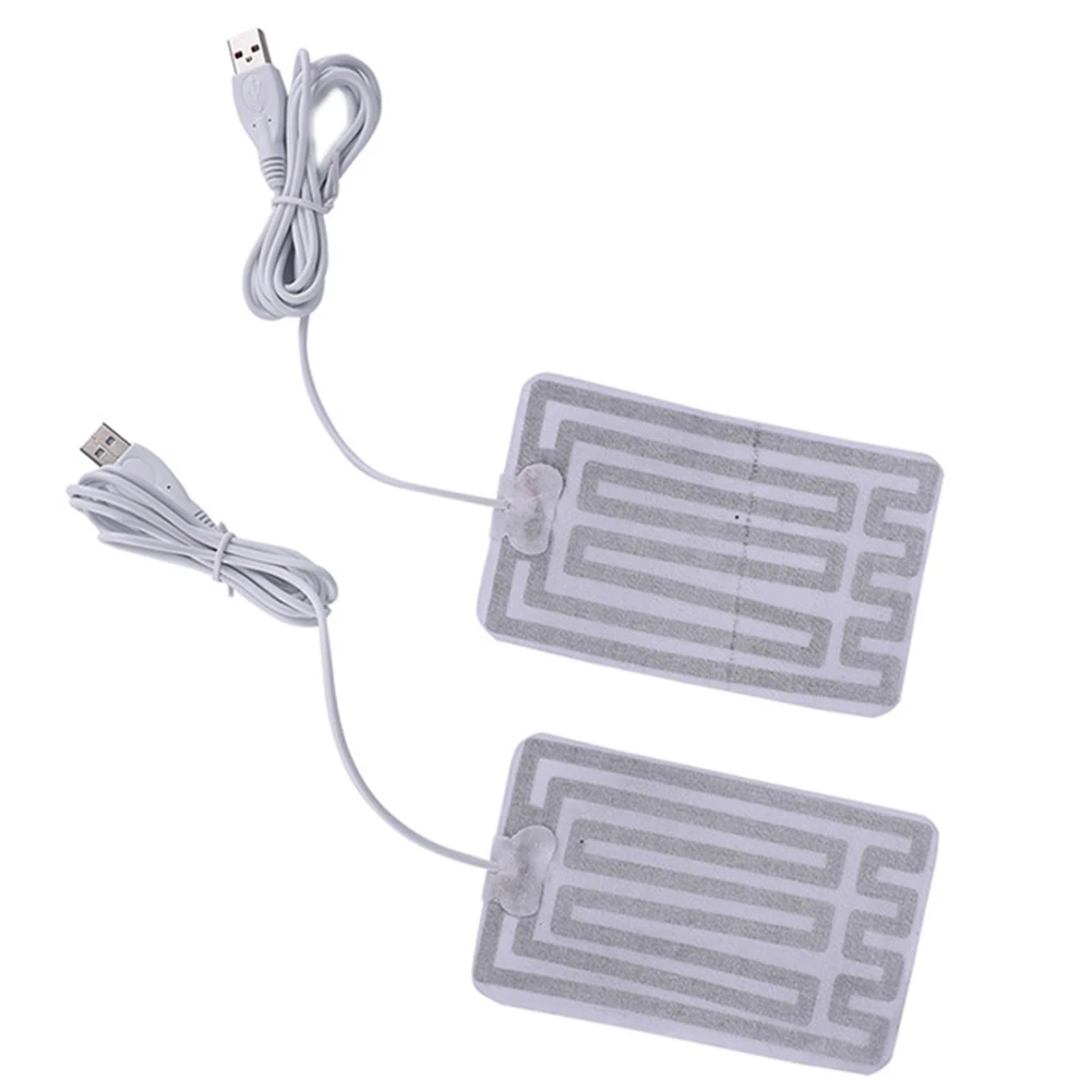 휴대용 탄소 섬유 천 패드, USB 가열 장갑 패드, 재킷 히터 패드, 의류 가열 패드, 조끼 히터 가열 필름 패드, 1 쌍