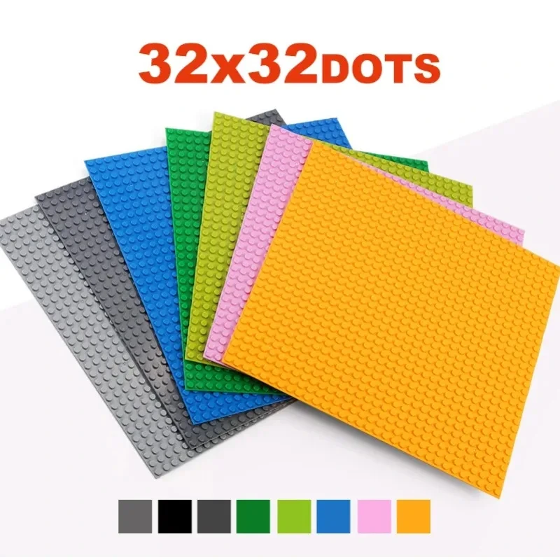 32x32 도트 스타일 플라스틱 조립 블록 베이스 플레이트 피규어 시티 클래식 장..