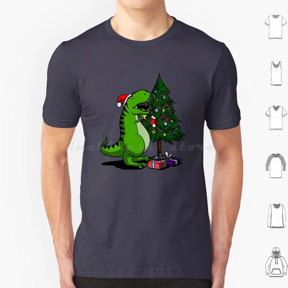 T-Rex Dinosaur Santa Funny Christmas Tree T Shirt 6Xl Cotton Cool Tee T Rex Dinosaur Dinosaur Lover Funny Dinosaur Dinosaur Dinosaur