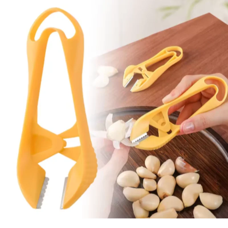 Garlic Peeler Clips Stainless Steel Vegetable Peeling Tool Garlic Peeling Tweezers Tongs Kitchen Gadgets For Avoiding Your Hands