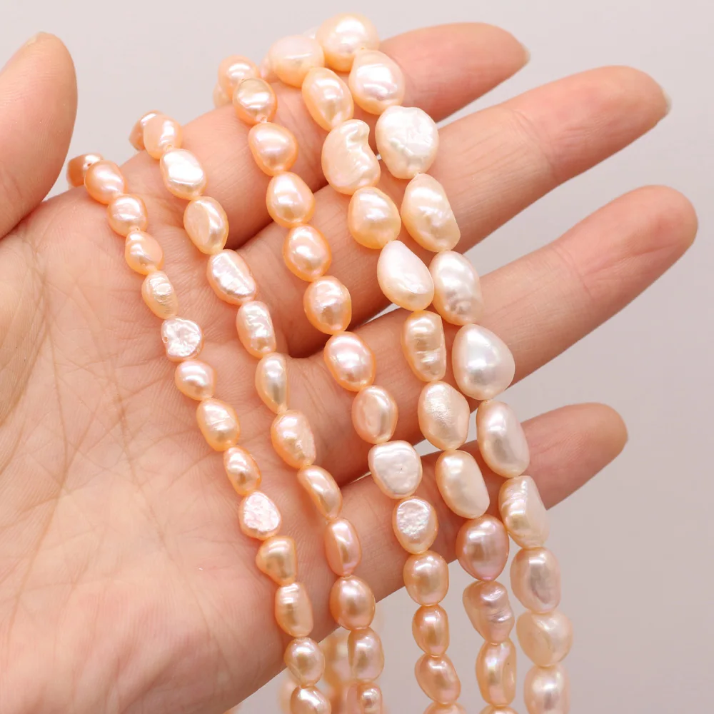 

Pink Natural Freshwater Pearls Beads Vertical Hole Beads for Jewelry Making Supplies DIY Women Necklace Bracelet Accessories