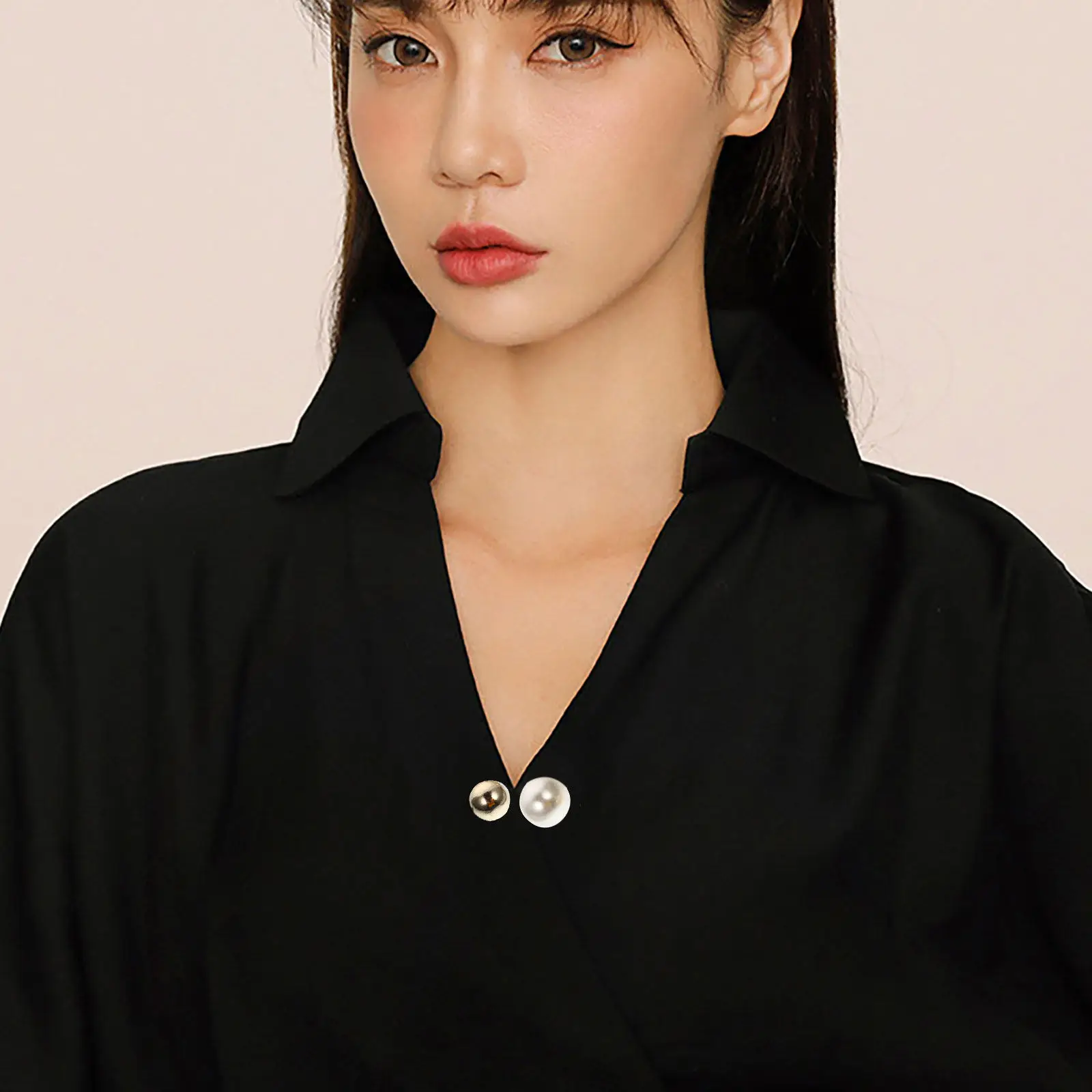 4Pcs 여성 의류 브로치 장식 안전 진주 브로치 핀 세트 카디건 숄 스커트 허리..