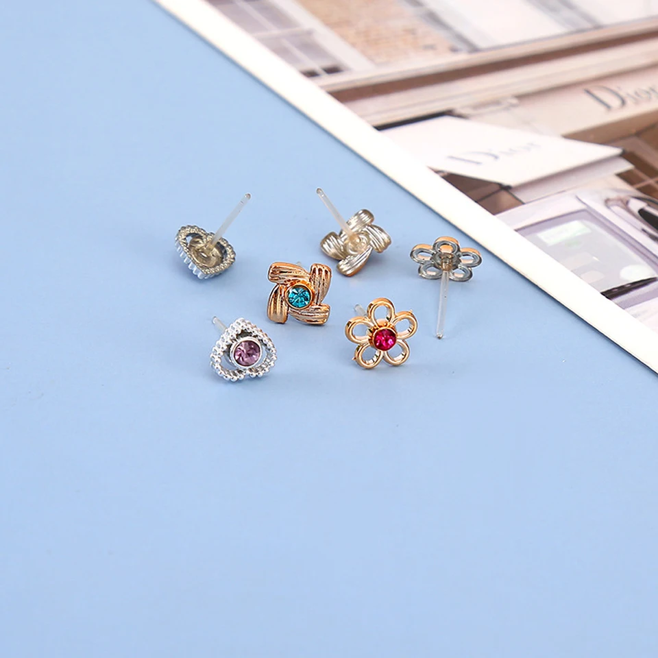 Orecchini Regalo UK Set 12 Paia Orecchini A Borchie Senza Allergie - Stili Diversi, Alloy, Regalo Ideale Orecchini Per Donna Senza Allergie