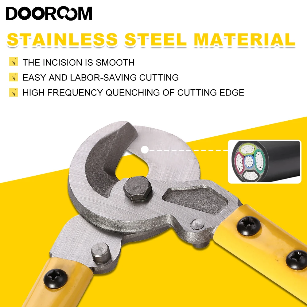 DOOROOM Hardened Cable Cutter Heavy Duty Stainless Steel Wire Rope Cutter for Cutting Steel Wire LK-125 LK-500 Hydraulic Tools 5