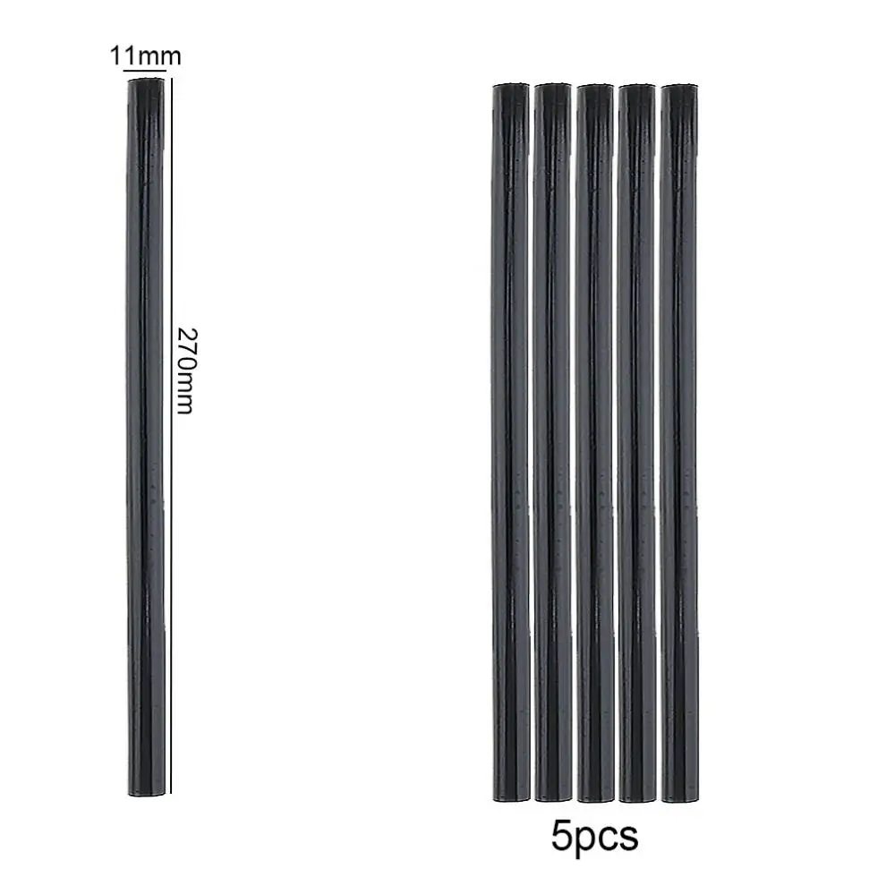 5/10/20/30pcs 11mmx270mm 핫 접착제 스틱 블랙 핫멜트 접착제 접착제 총 DIY 도구 핫 건 실리콘 주방 욕실 항목