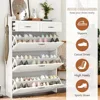 Multi Functional Narrow flip Shoe Cabinet with 3 Doors 2 Drawers, accommodate Various Shoes, Suitable for Entryway and corridors 3