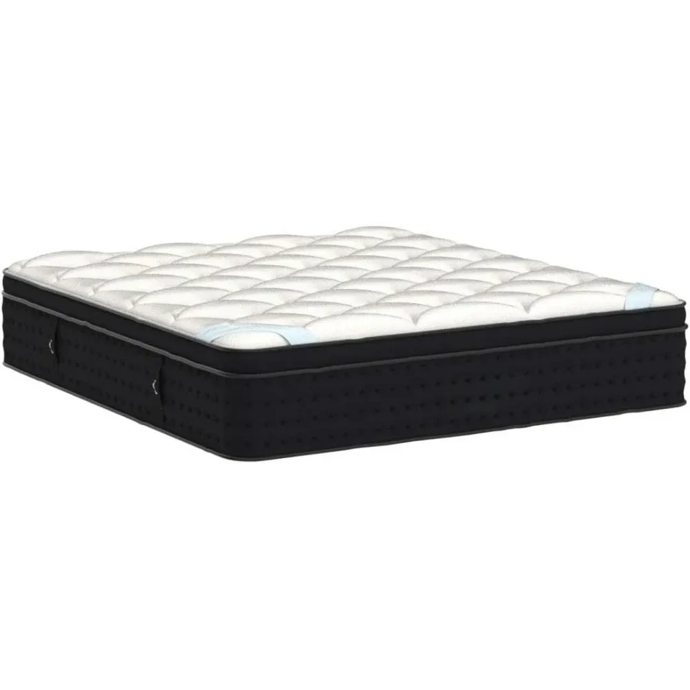 14" King Mattress, 7 Premium Pressure-Relieving Layers-Forever Warranty-CertiPUR-US Certified Luxury Hybrid Memory Mattress