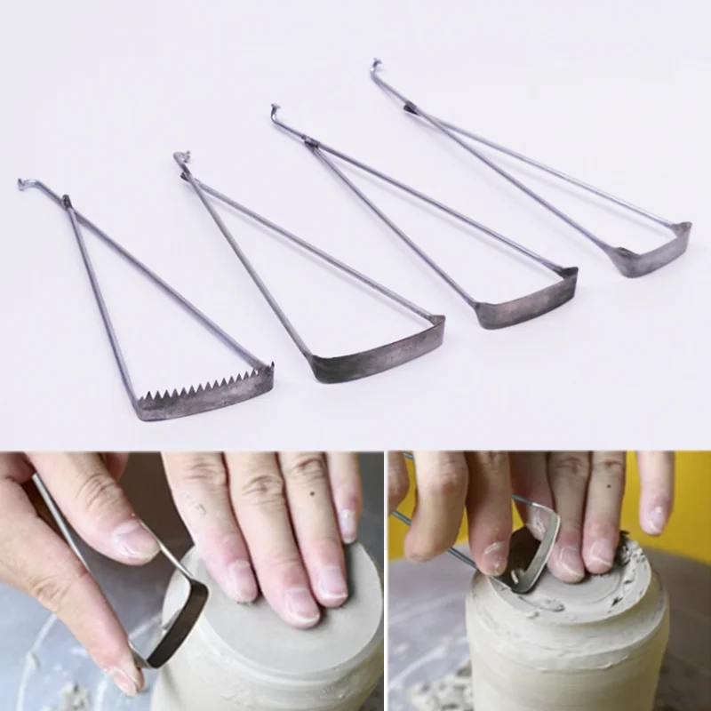 Polymer Clay Tools Pottery Tools Clay Sculpting Tools Pottery Sculpting Tools Clay Craft Tool Ceramic Fork Repair Knife Pottery Making Tool DIY Polymer Clay Thin Edge Trimming Carving Trowel Pottery Body Scraping Tool