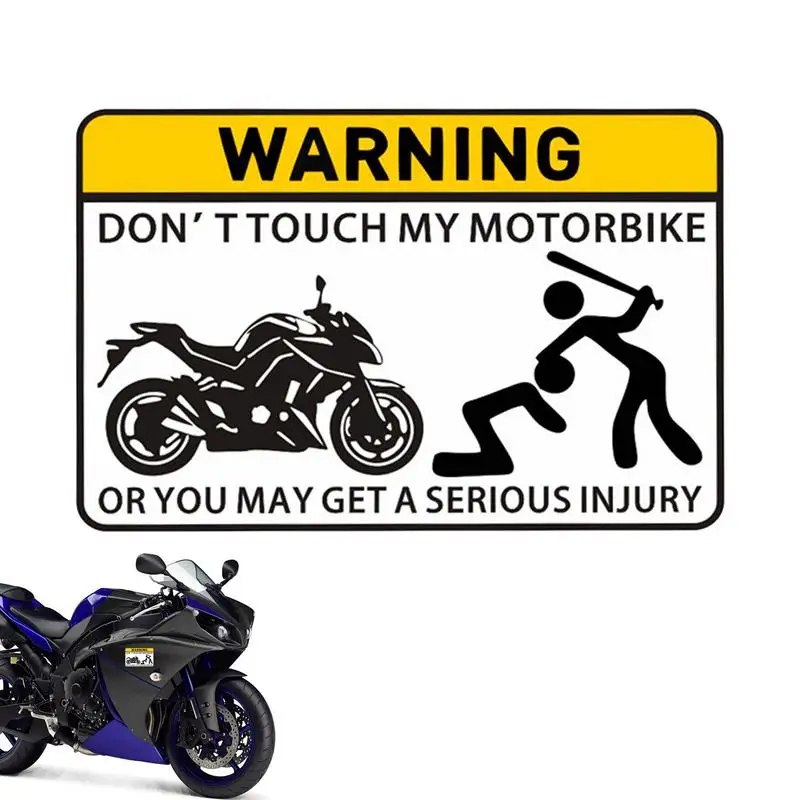 Motorcycle Warning Sticker Don't Touch My Motorcycle Tank Decal Sticker Motorcycle Ornament For Protection For Community Parking parking aid system alarm warning speaker replacement 8e0919279 for vw skoda golf jetta polo touran seat for audi