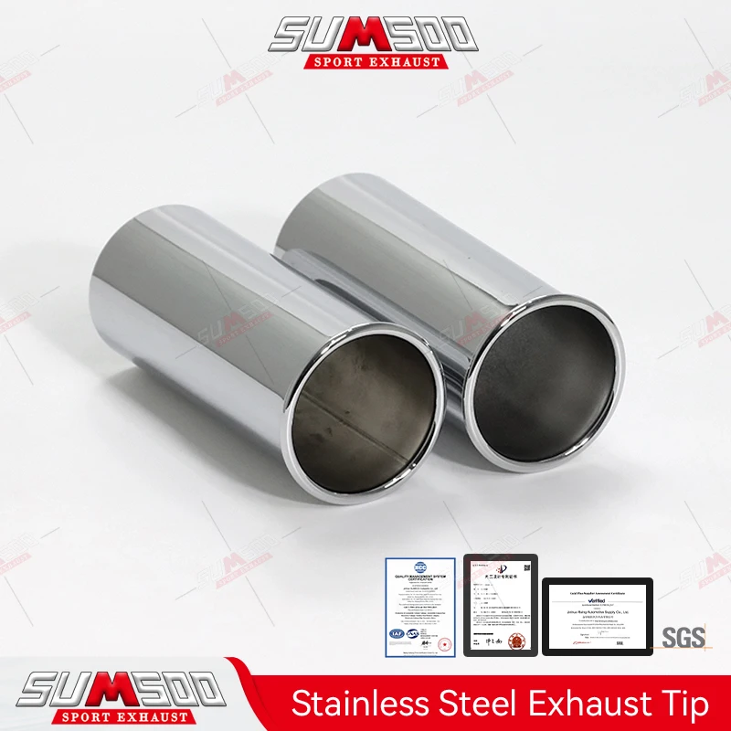 1PCS Stainless Steel Exhaust Tail PipeTip Parts OEM82119413970 Car Decoration Muffler Pipe Nozzles Modify