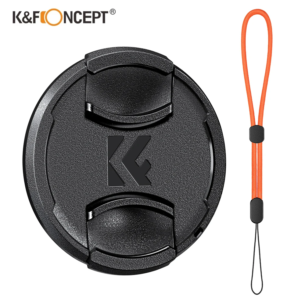 Camera Lens Cap 37/40.5/43/46/49/52/55/58/62/67/72/77/82/95mm For Nikon Canon Sony Fuji Anti-Lost Keeper Leash