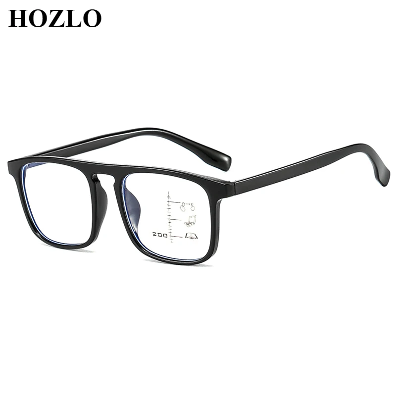 

Retro Square Progressive Anti Blue Light Reading Glasses Magnifier Women Men Look Near Far Presbyopia Eyeglasses Spectacles